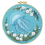 Floral Jellyfish Embroidery Kit Kits For Stitchers