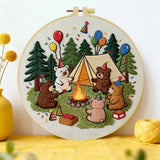 Birthday Bear Camp Embroidery Kit Kits For Stitchers