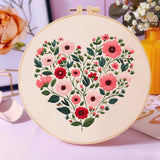 Floral Heart Hand Embroidery Kit