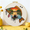 Sunset Fisherman Fish Embroidery Kit Kits For Stitchers