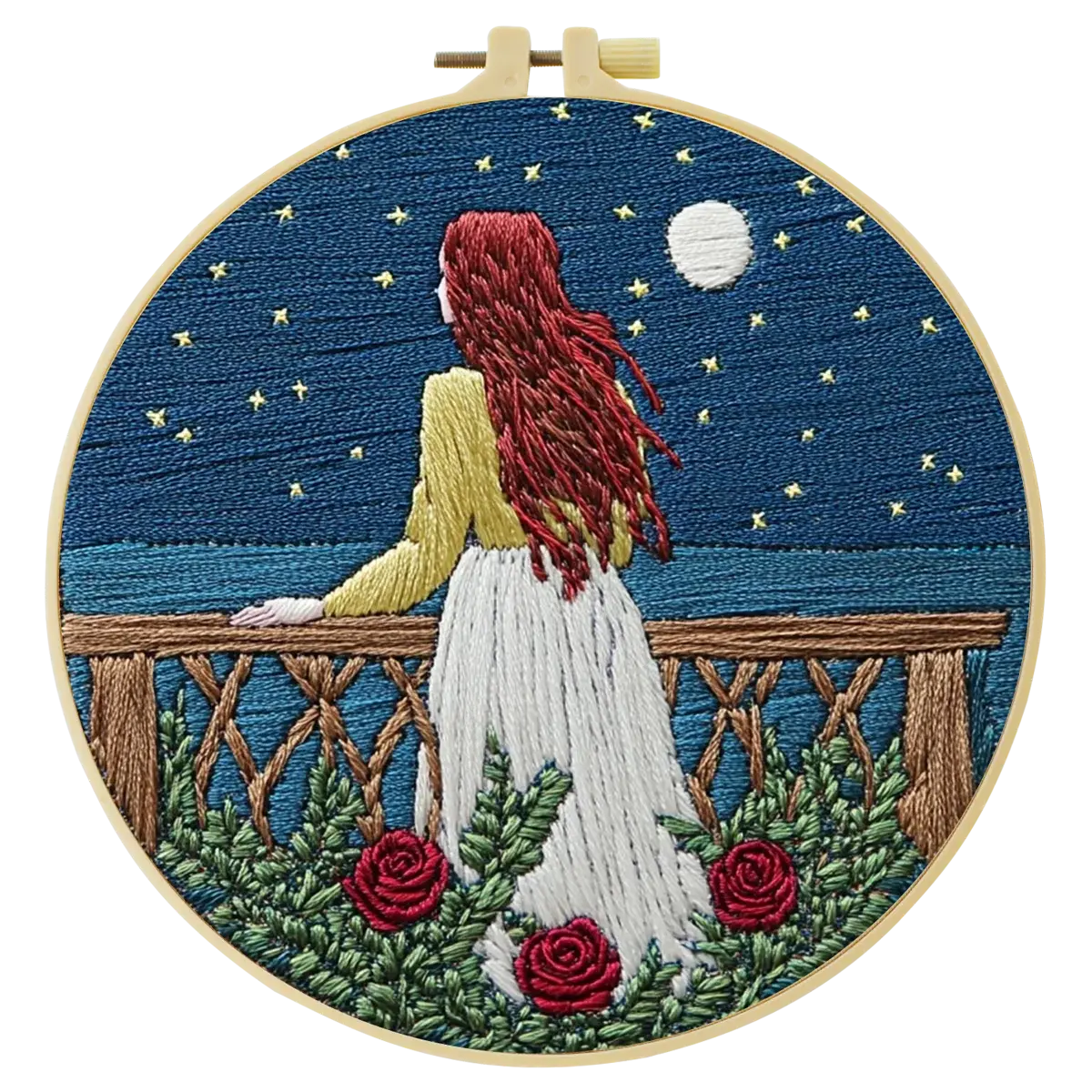 Lavender Field Embroidery DIY Kit – Beginner Floral Stitching Kit with Hoop & Pattern The Stichers Heavane