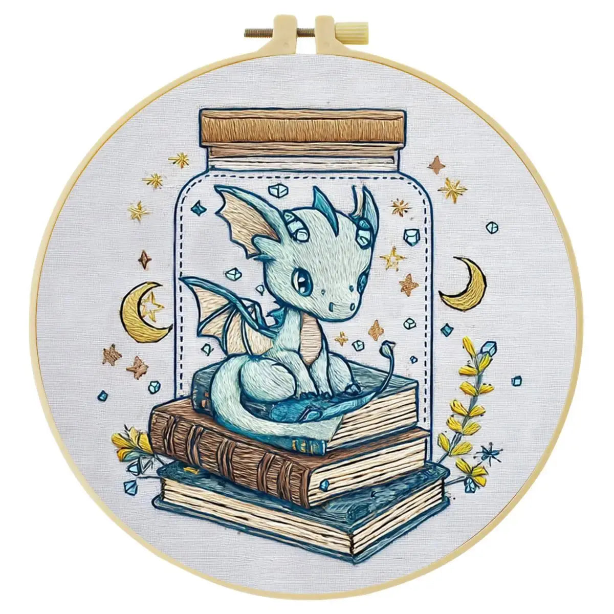 Baby Dragon Library Embroidery Kit Kits For Stitchers