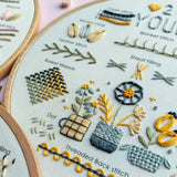 3-Piece Beginner Embroidery Stitch Learning Kit Kits For Stitchers