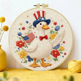 Patriotic Parade Goose Embroidery Kit Kits For Stitchers