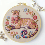 Blush Leopard Embroidery Kit Kits For Stitchers