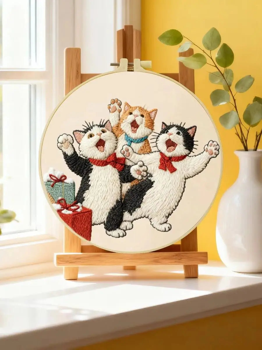 Naughty Kitten Embroidery Kit