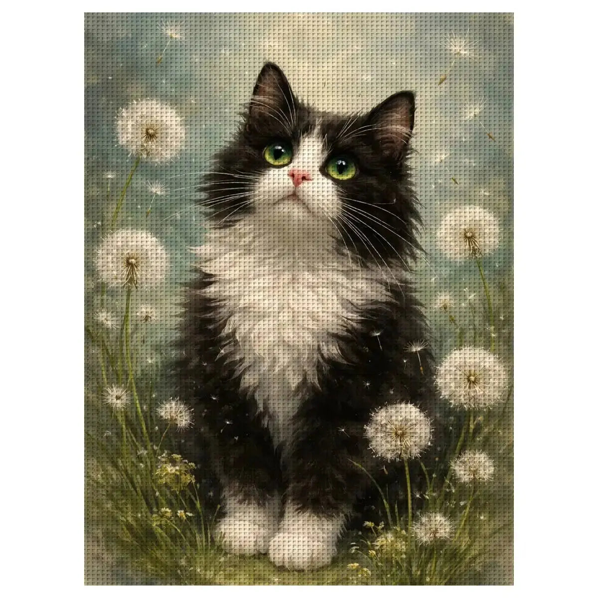 Dandelion Cat Cross Stitch Kit 🐱🌼🧵 Kits For Stitchers