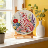 Pink Tiger Garden Embroidery Kit Kits For Stitchers