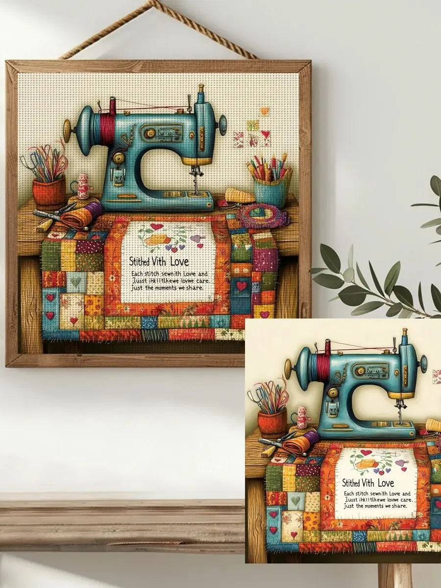 Vintage Sewing Room Cross Stitch Kit 🧵🪡❤️✨