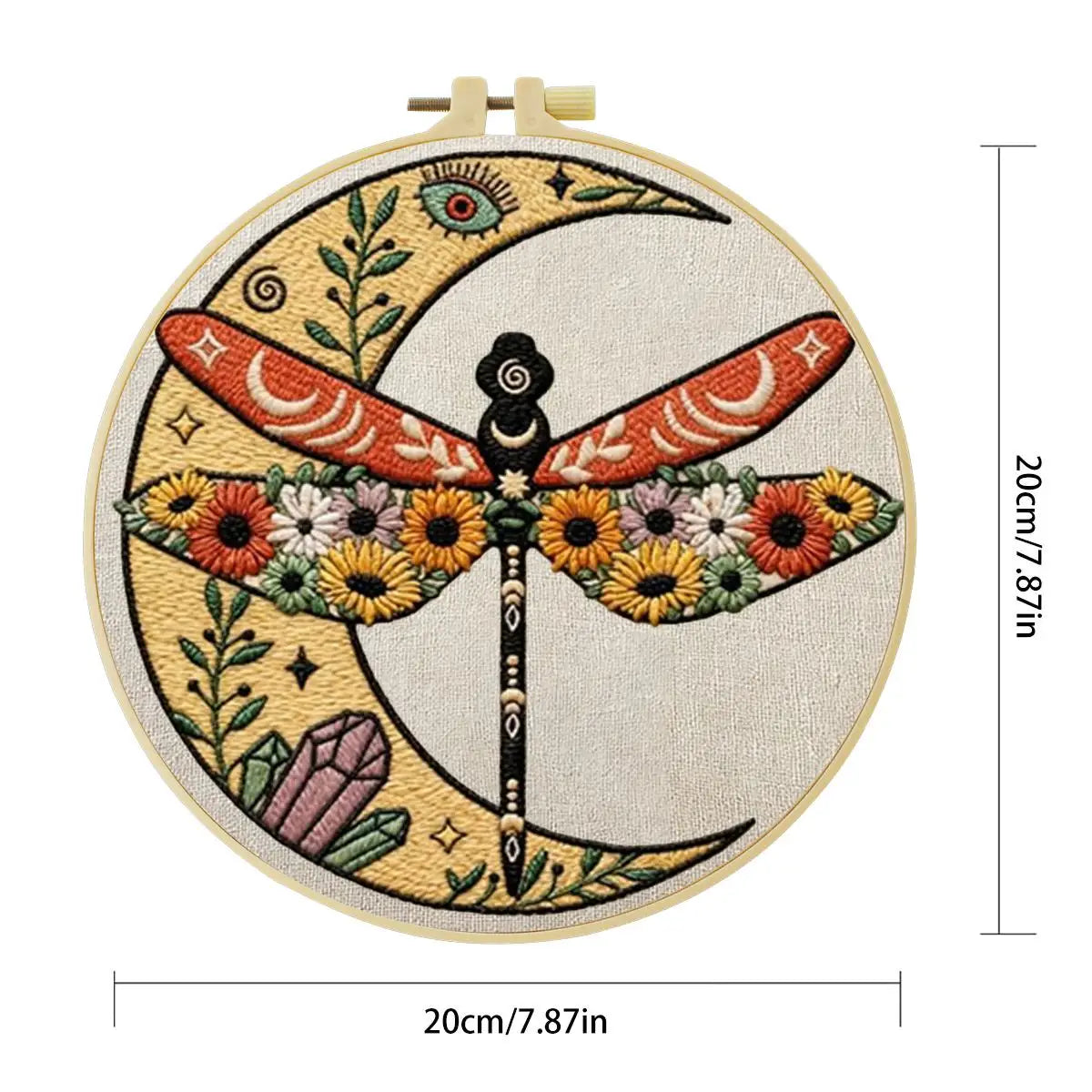 Moon & Dragonflies Embroidery Kit