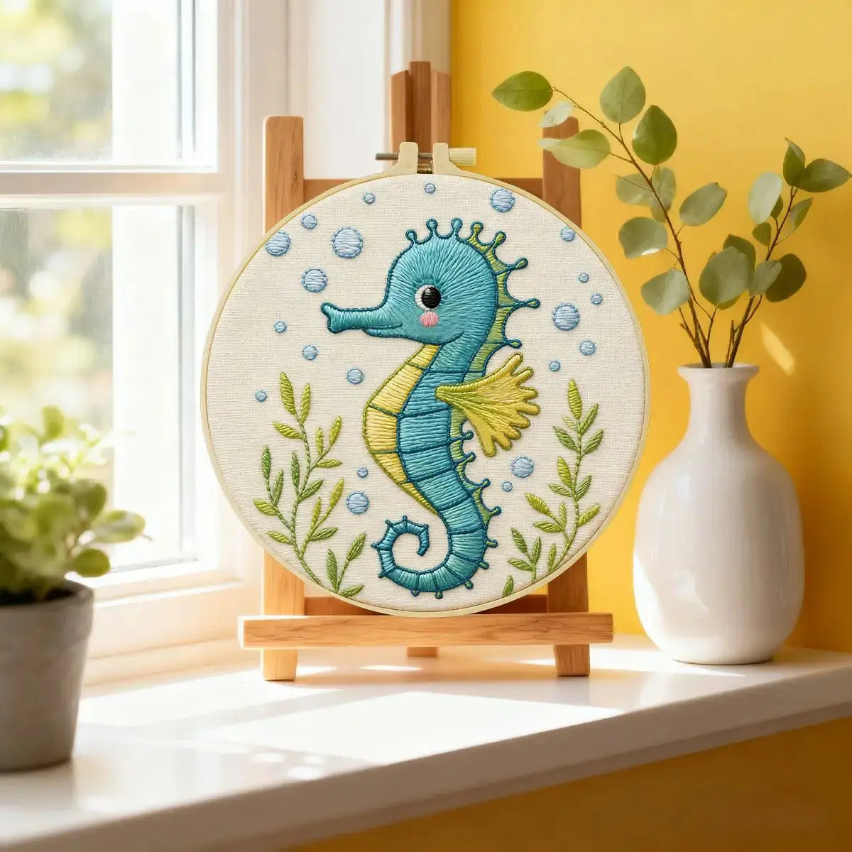 Cute Baby Seahorse Embroidery Kit 🩵🌊 Kits For Stitchers