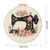Floral Sewing Machine Hand Embroidery Kit The Stichers Heavane