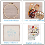3-Piece Beginner Floral Embroidery Kit Set Kits For Stitchers