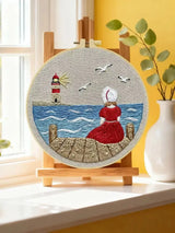 Seaside Lighthouse Daydream Embroidery Kit 🌊⚓❤️ Kits For Stitchers