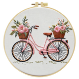 Floral Bicycle Hand Embroidery Kit