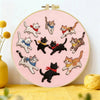 Playful Cats Embroidery Kit Kits For Stitchers
