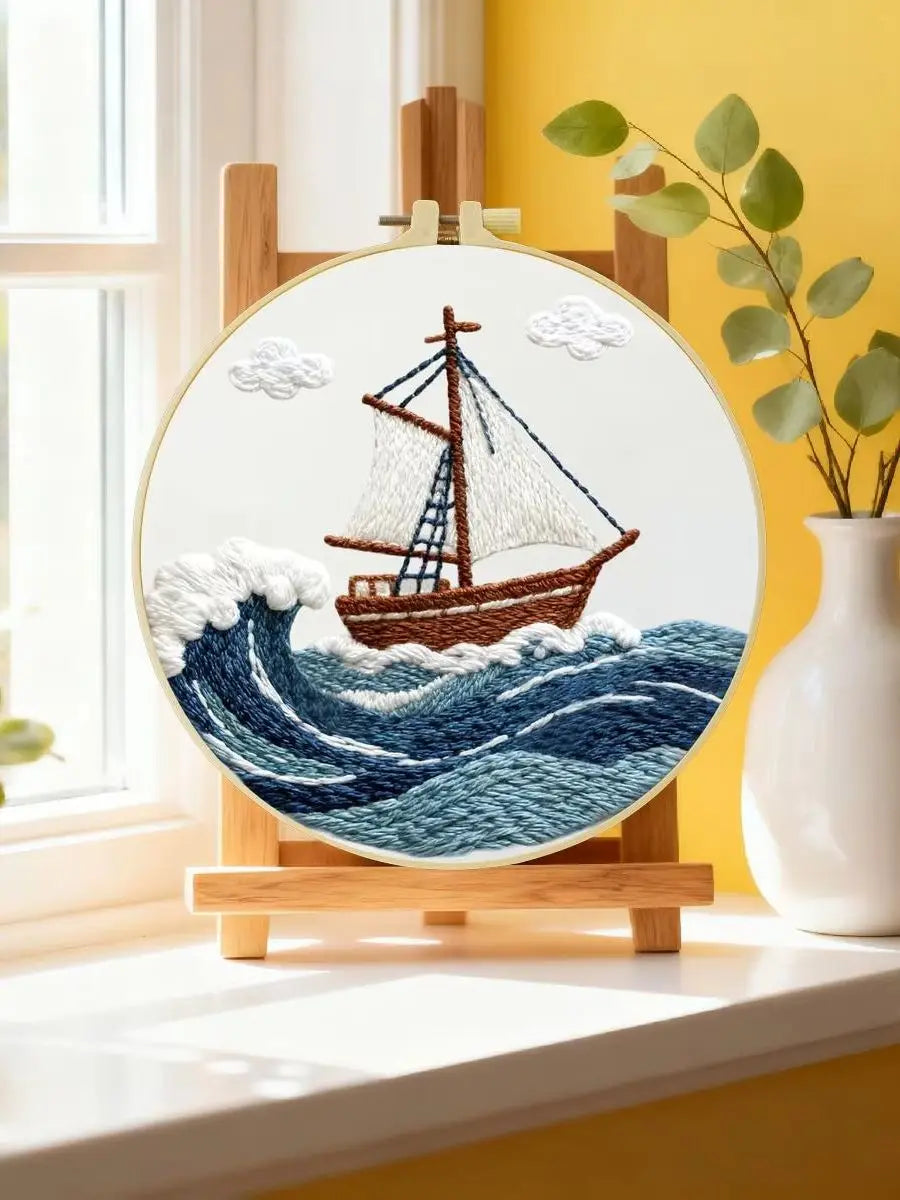 Sailboat Embroidery Kit