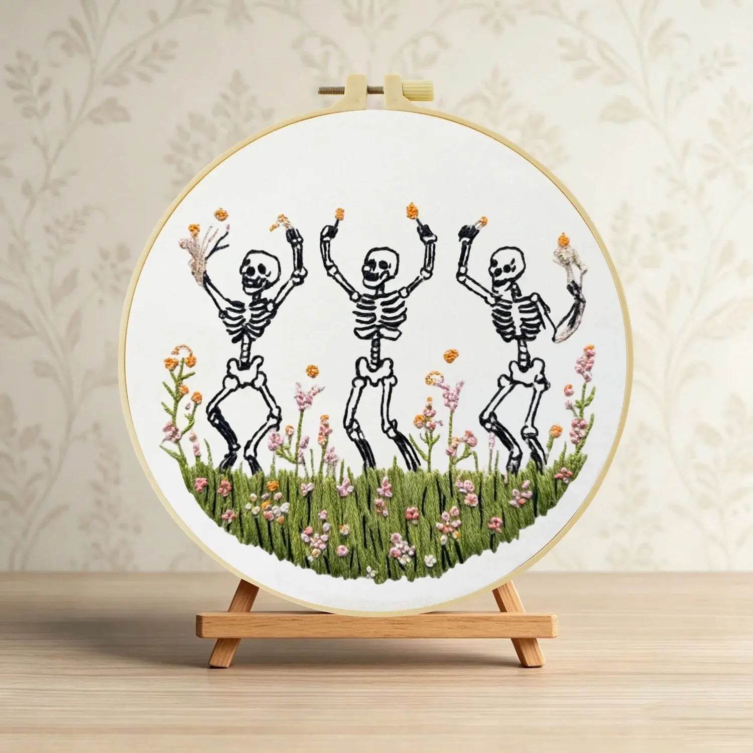 Dancing Skeletons Embroidery Kit Kits For Stitchers