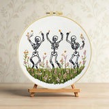Dancing Skeletons Embroidery Kit Kits For Stitchers