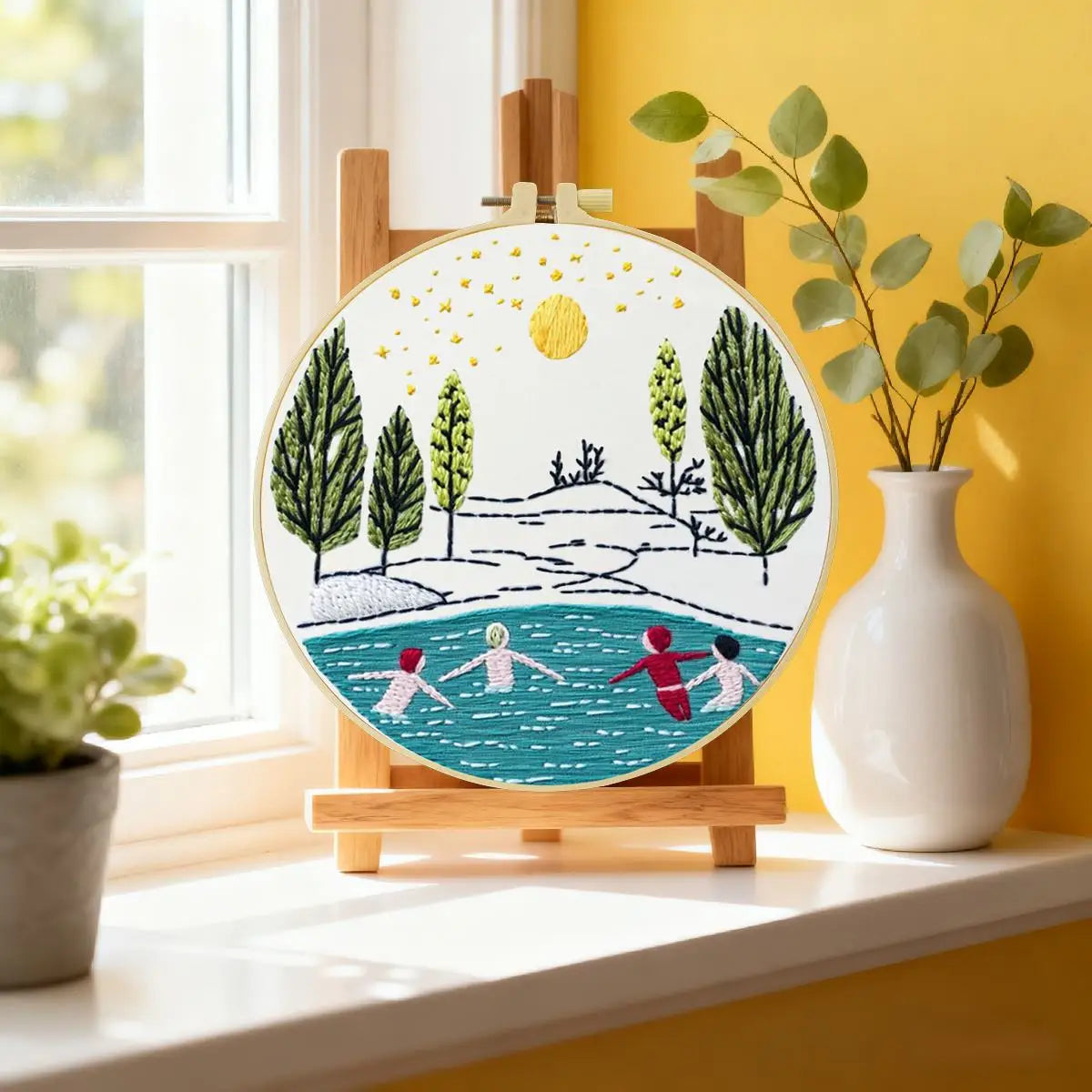 Playing in the River Embroidery Kit