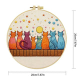 Moonlit Cat Gathering Embroidery Kit 🐈🌙✨ Kits For Stitchers