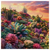 Vibrant Desert Succulent Garden Cross Stitch Kit 🌵🌸🌅✨ Kits For Stitchers