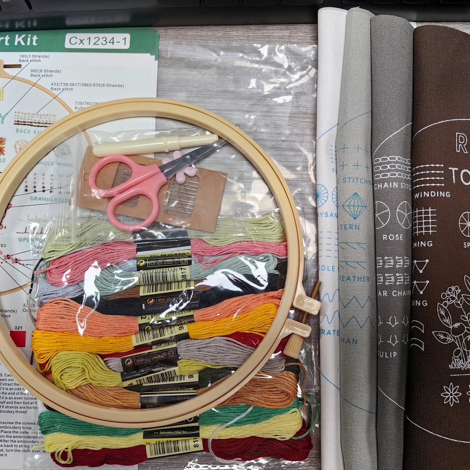 4-Stage Beginner Embroidery Learning Kit Kits For Stitchers