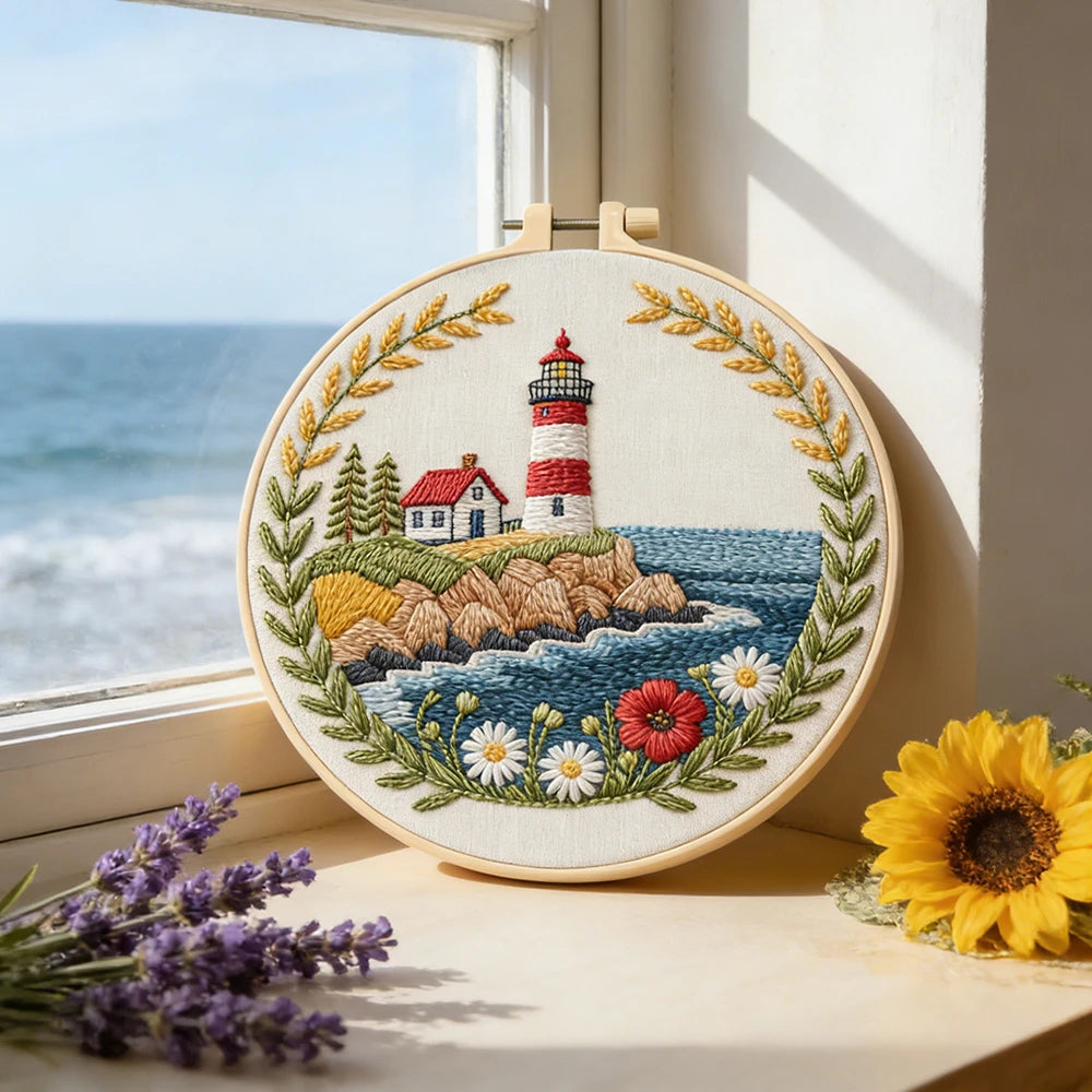 Lighthouse Seaside Hand Embroidery Kit