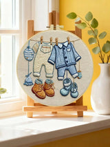 Handmade Baby Clothes Embroidery Hoop Wall Art – Sweet Nursery Laundry Line Decor