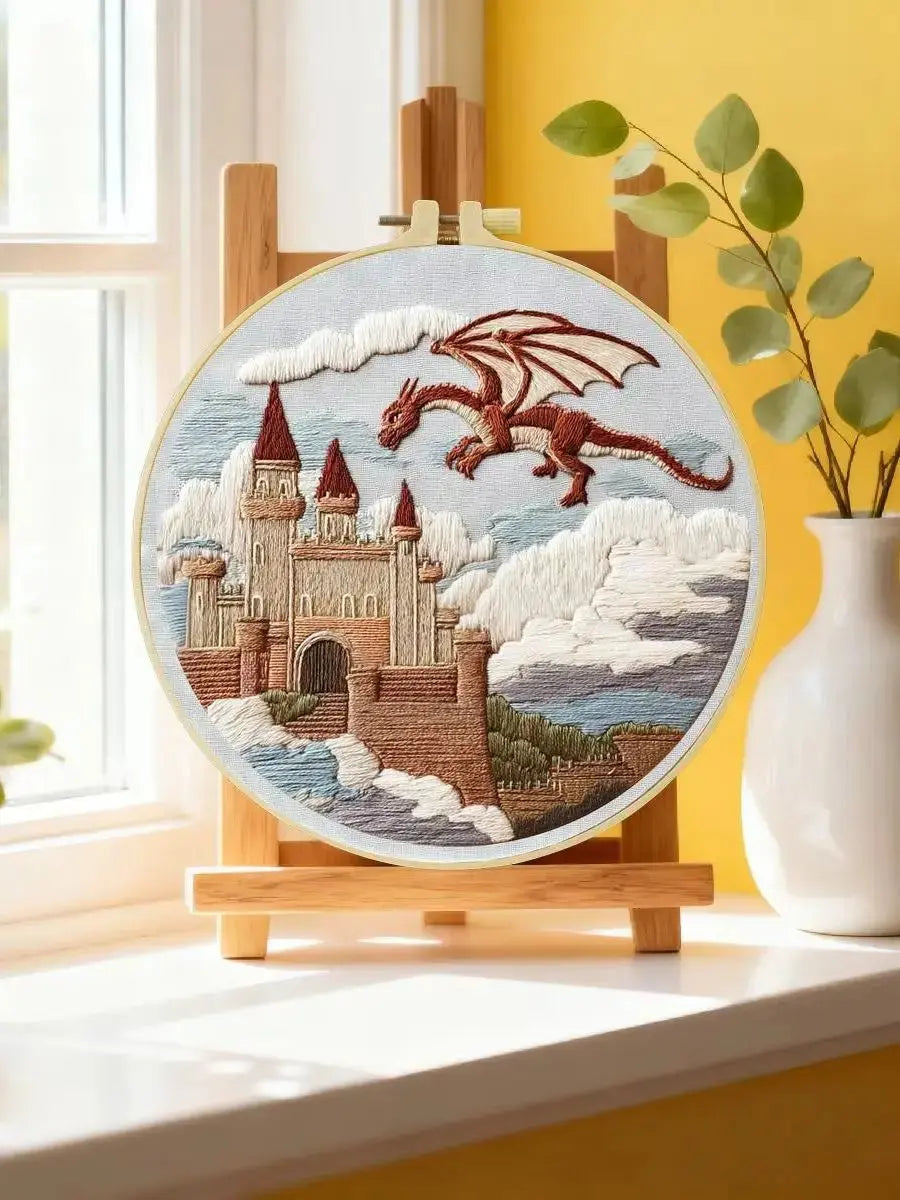 Dragon's Keep Embroidery Kit Kits For Stitchers