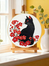 Flower Cat Embroidery Kit