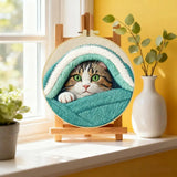 Cozy Blanket Kitten Embroidery Kit 🐱🩵🧵 Kits For Stitchers