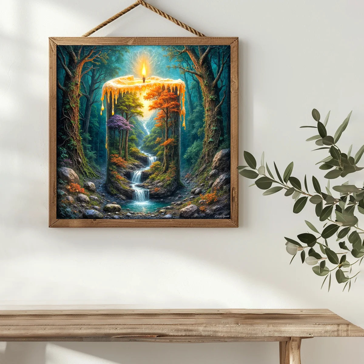 Enchanted Forest Candle Cross Stitch Kit 🕯️🌲✨🧵