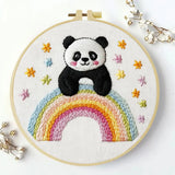 Rainbow Panda Embroidery Kit Kits For Stitchers