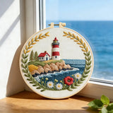 Lighthouse Seaside Hand Embroidery Kit The Stichers Heavane