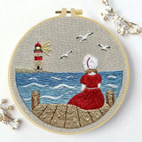 Seaside Lighthouse Daydream Embroidery Kit 🌊⚓❤️ Kits For Stitchers
