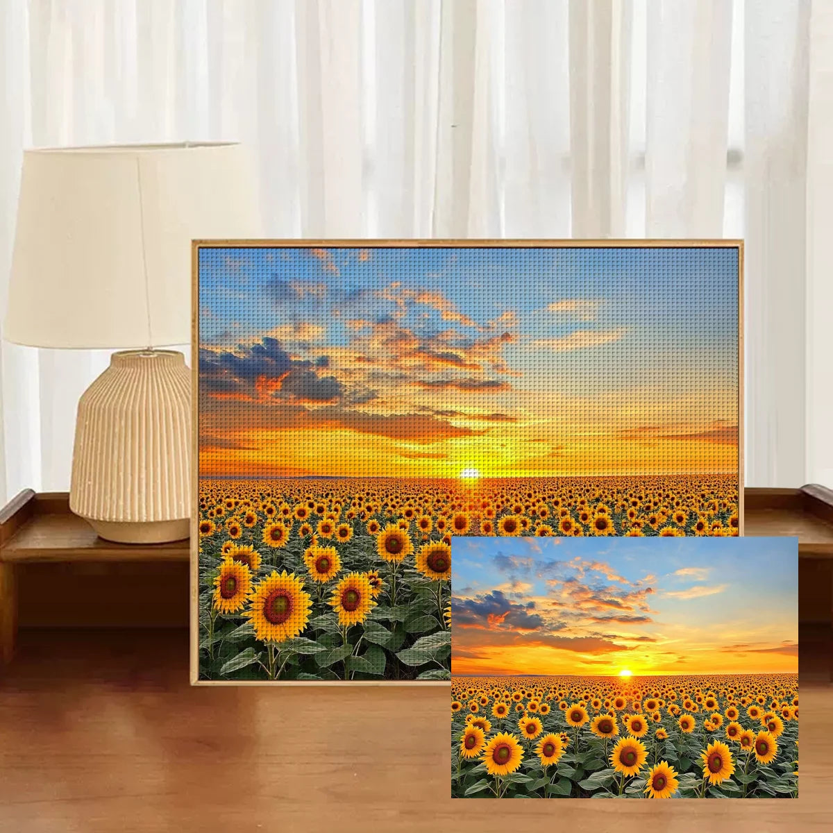 Sunflower Field Sunset Cross Stitch Kit 🌻🌅