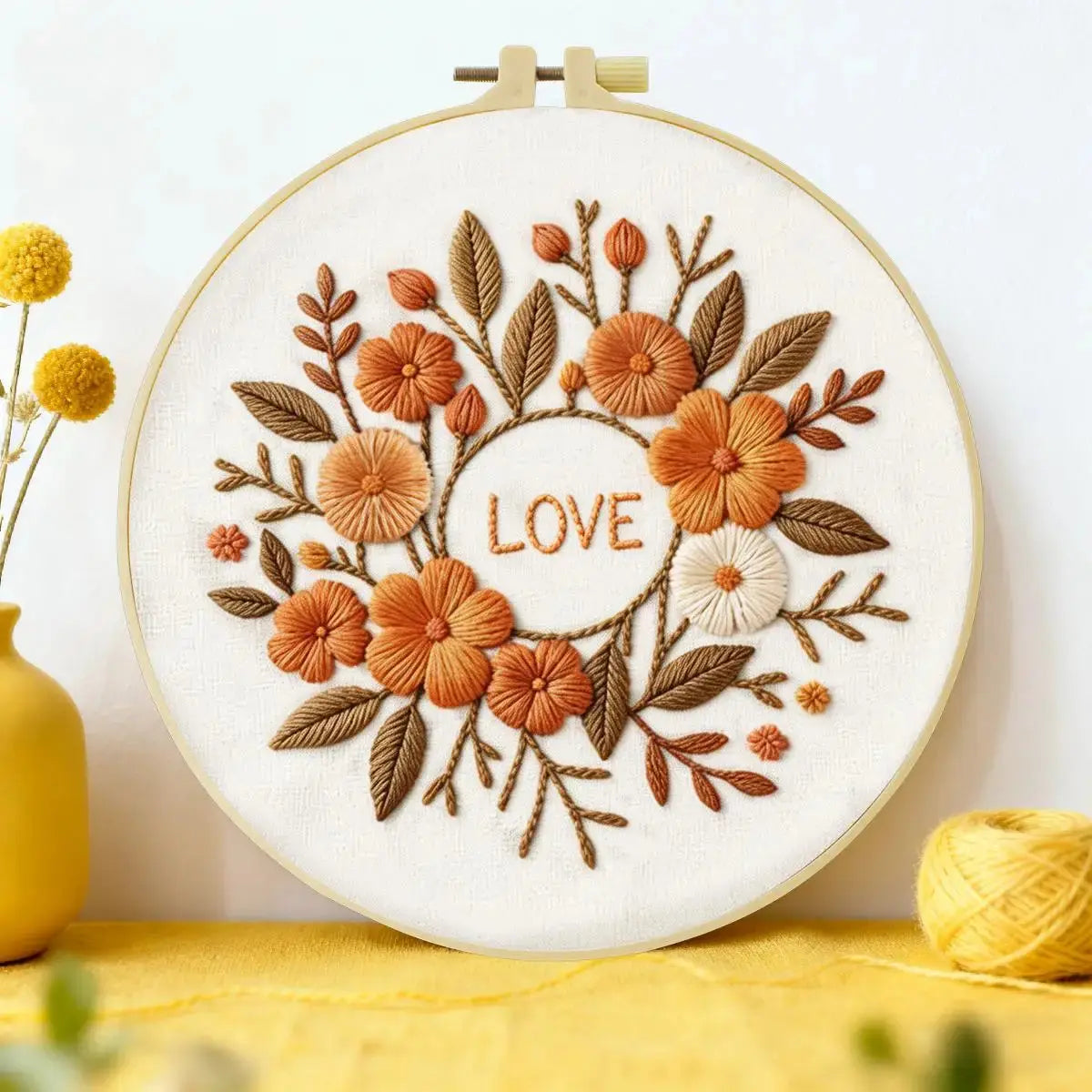 Autumn Love Floral Embroidery Kit Kits For Stitchers