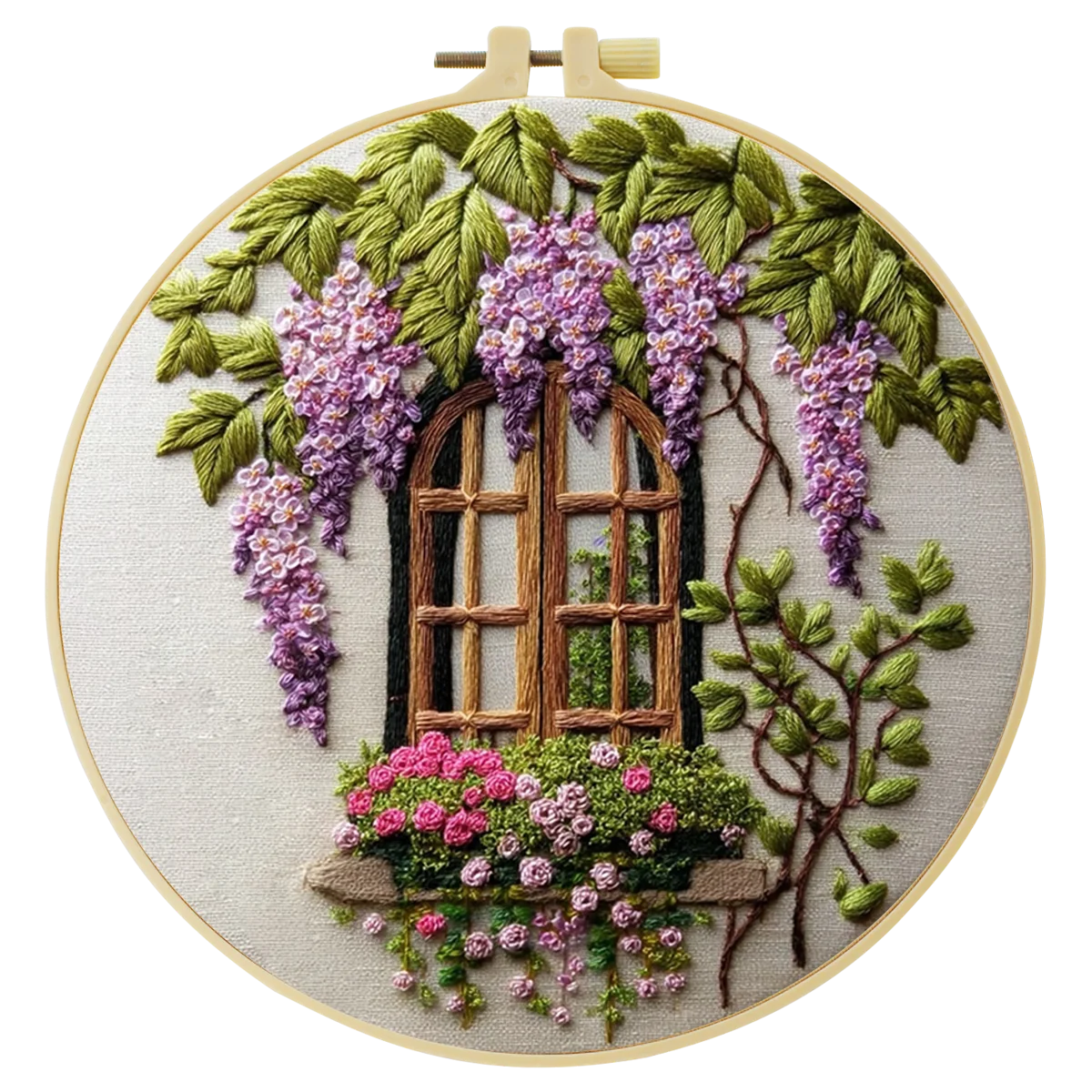 Windows & Flowers Hand Embroidery Kit