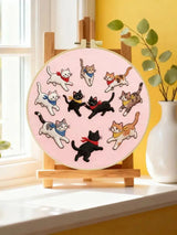Playful Cats Embroidery Kit Kits For Stitchers