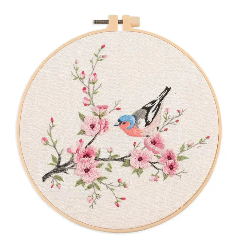 Bird & Butterfly Hand Embroidery Kit The Stichers Heavane