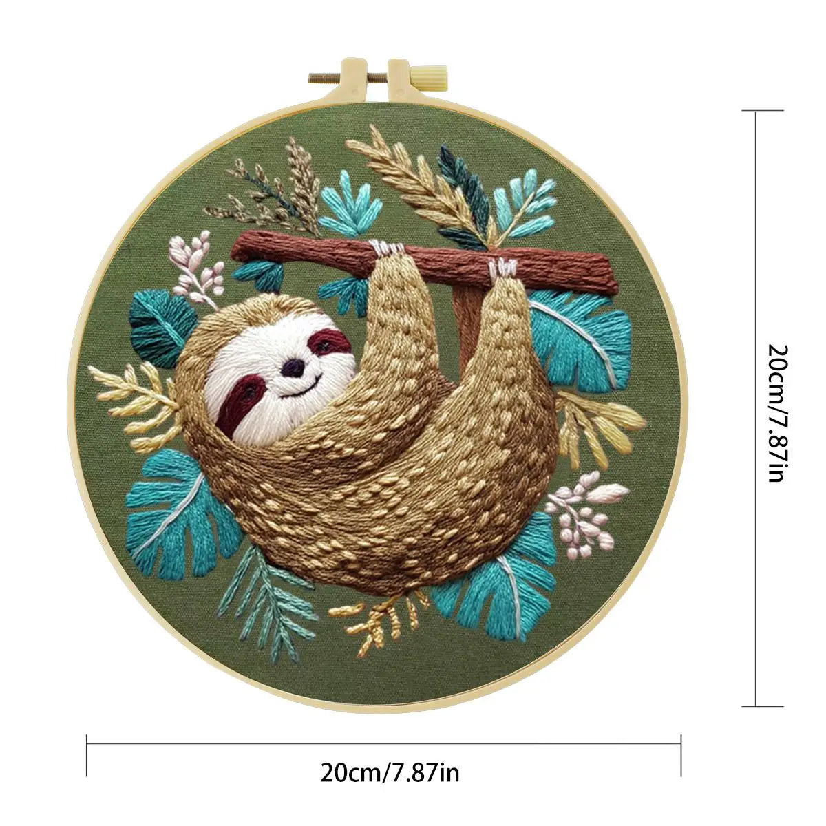 Sloth Embroidery Starter Kit
