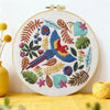 Tropical Macaw Embroidery Kit – Colorful Parrot DIY Hand Embroidery Hoop Art Set Kits For Stitchers