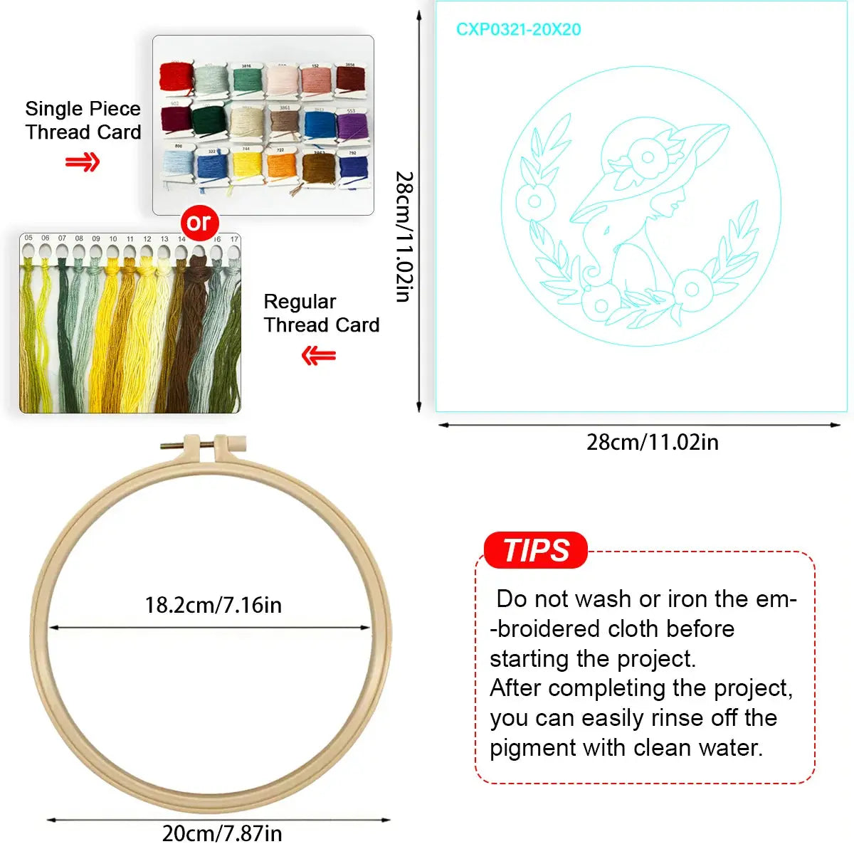 Floral Lady Portrait Hand Embroidery Kit The Stichers Heavane