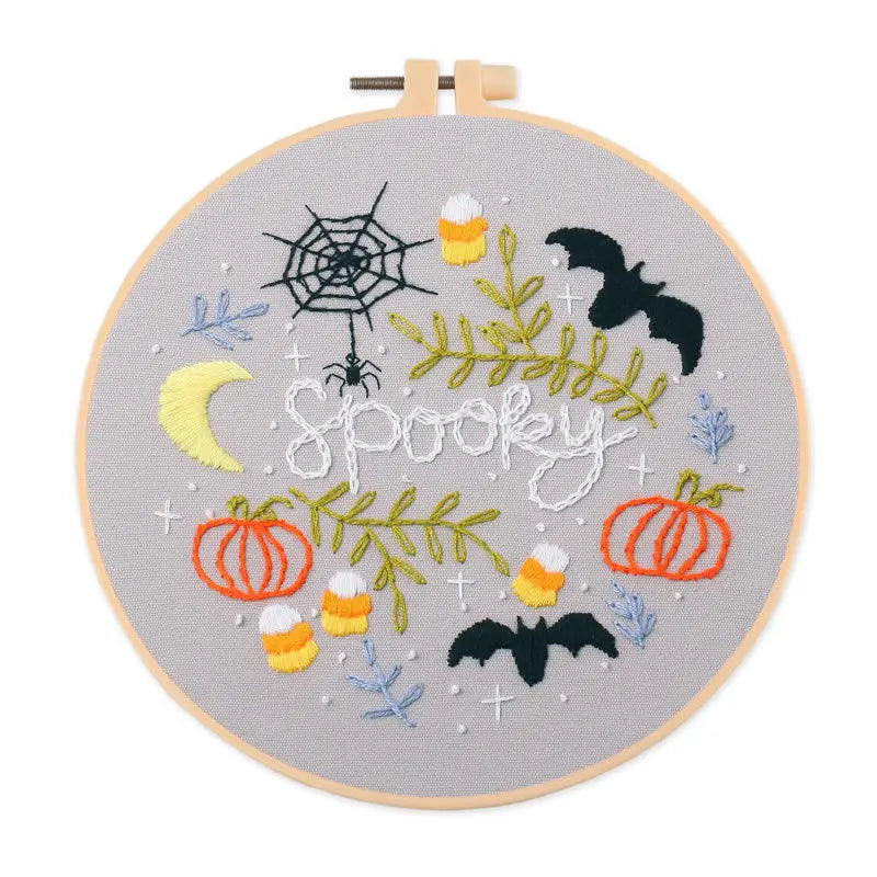 Cute Halloween Embroidery Kit Collection – 6 Designs