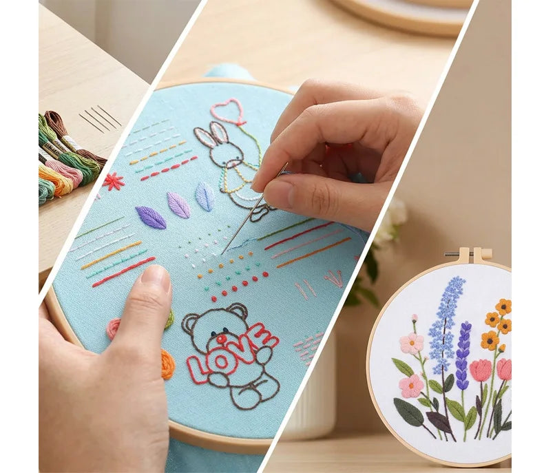 4-Piece Beginner Embroidery Learning Kit Kits For Stitchers