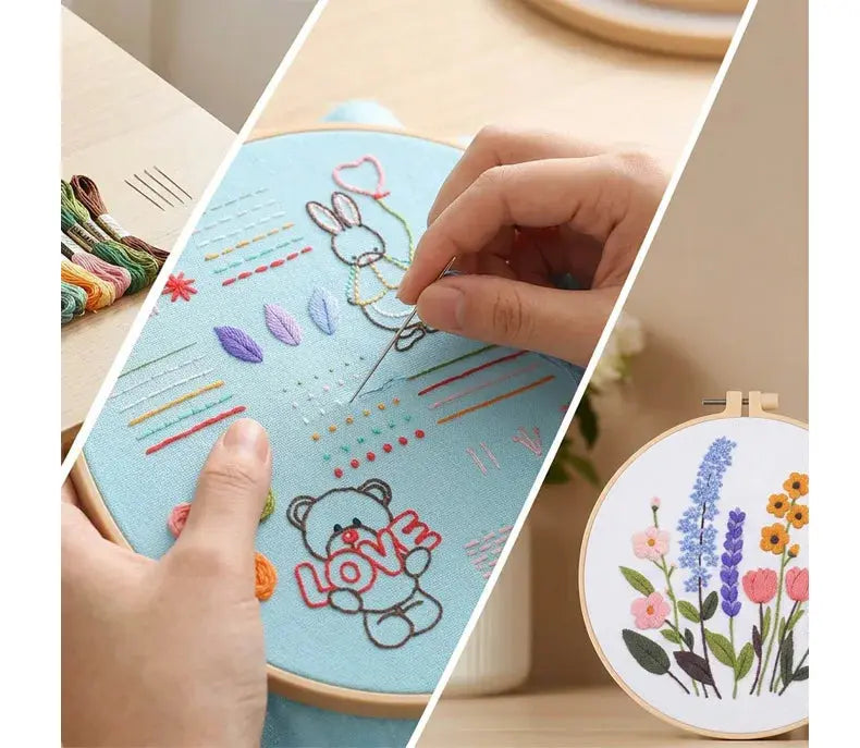 4-Piece Beginner Embroidery Learning Kit Kits For Stitchers