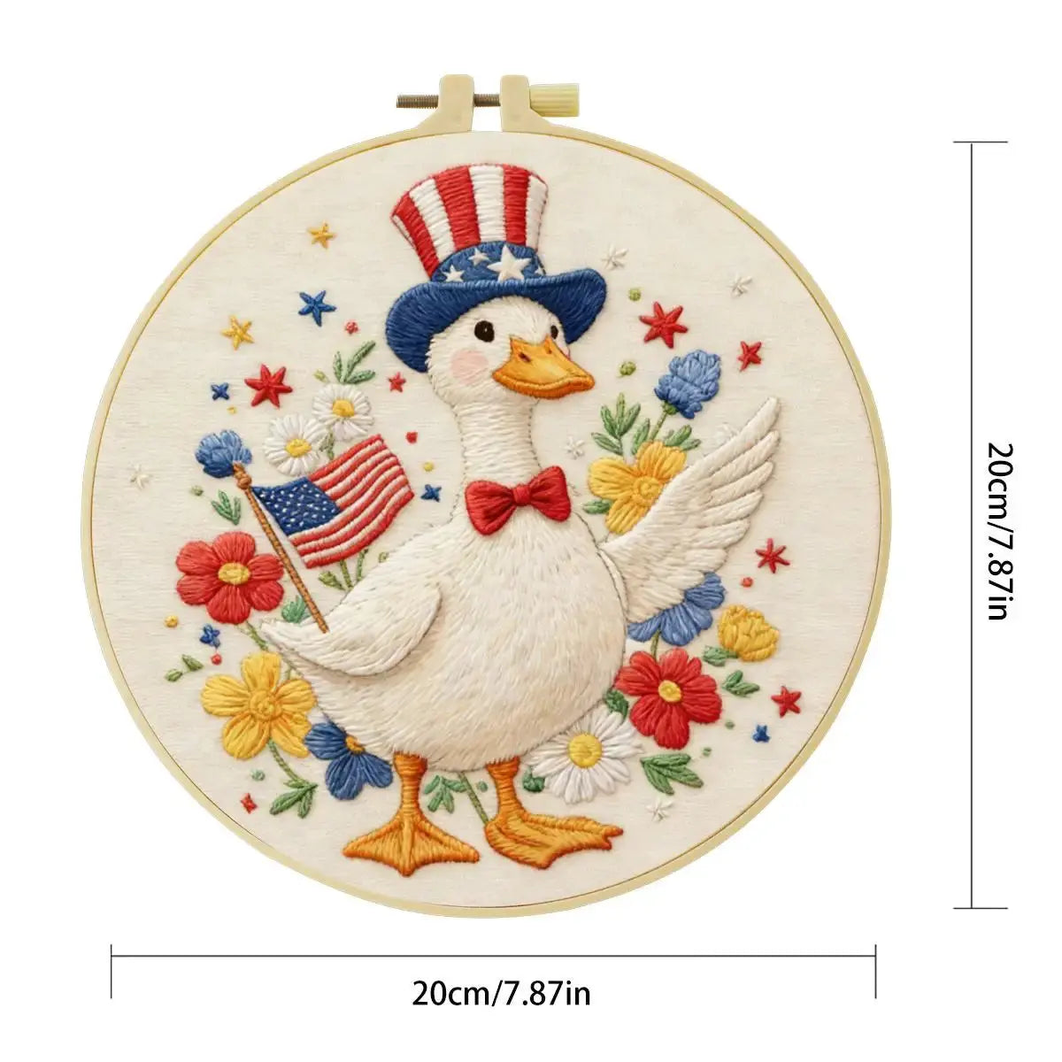 Patriotic Parade Goose Embroidery Kit Kits For Stitchers