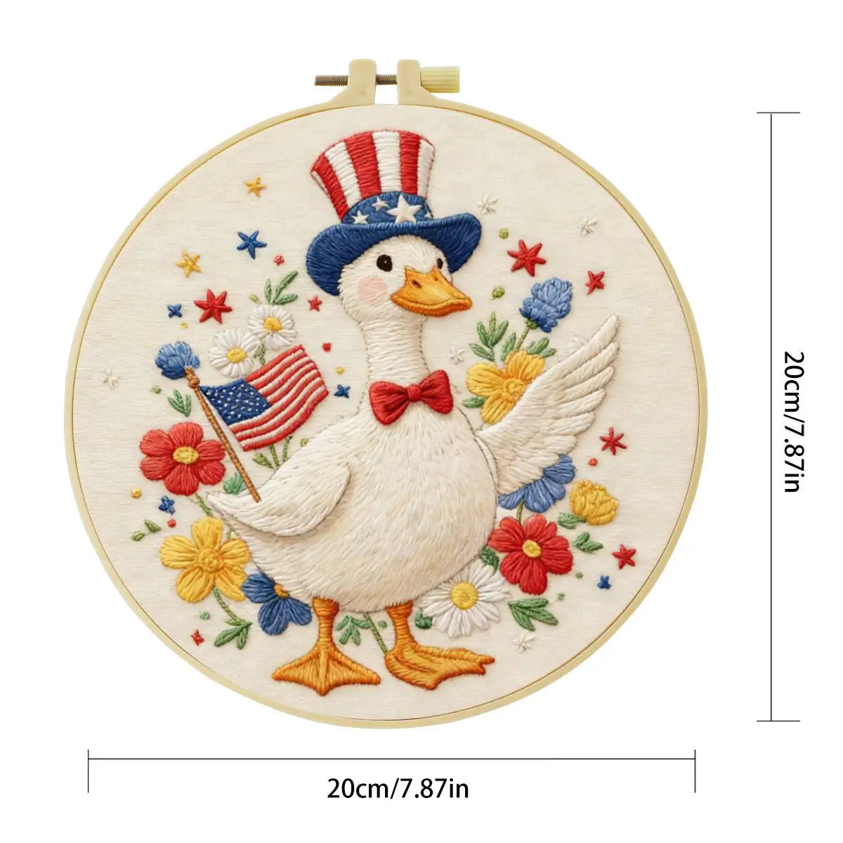 Patriotic Parade Goose Embroidery Kit Kits For Stitchers