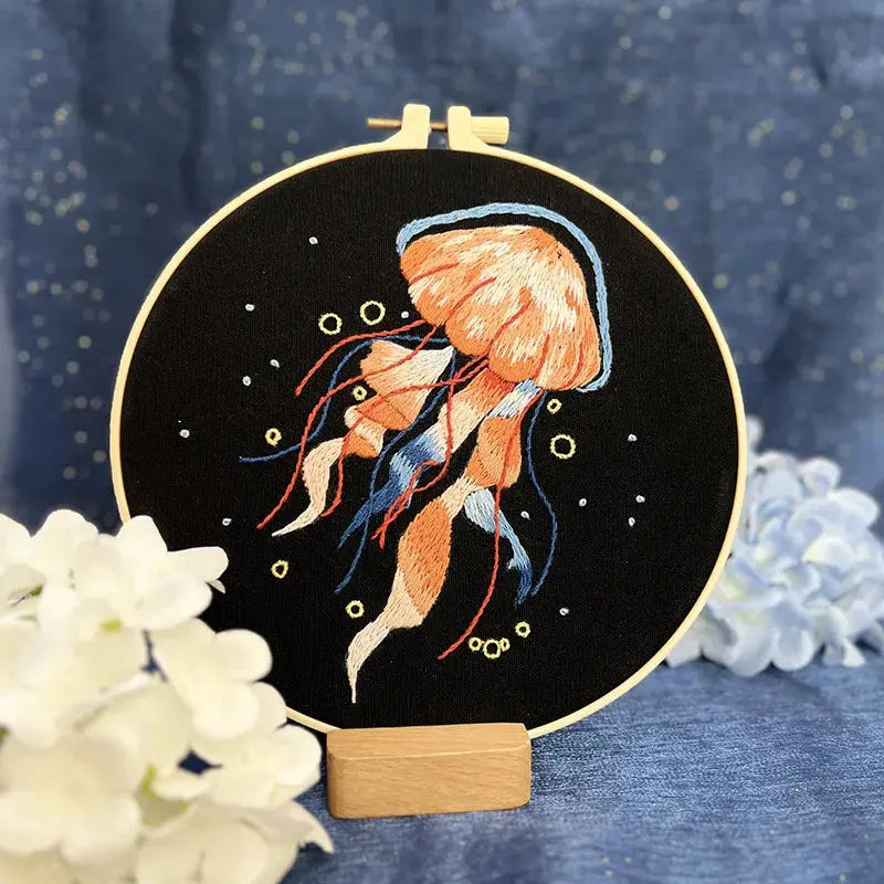Jellyfish Embroidery Starter Kit The Stichers Heavane